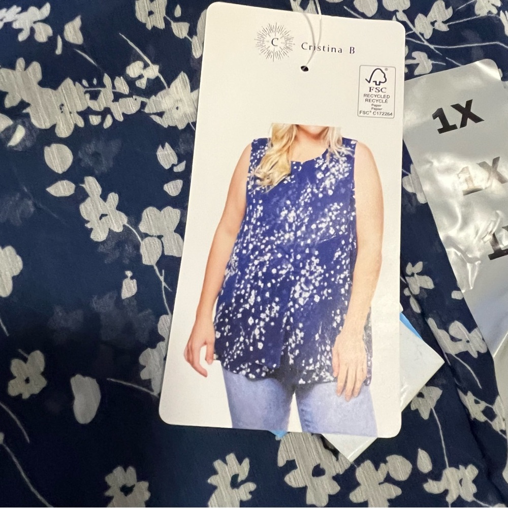 New Cristina B short sleeve top bundle, size 1X women - Picture 3 of 7